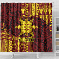 Personalised Tonga Haapai High School Shower Curtain Special Kupesi Pattern LT9 - Polynesian Pride