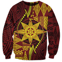 Personalised Tonga Haapai High School Sweatshirt Special Kupesi Pattern LT9 Unisex Gold - Polynesian Pride