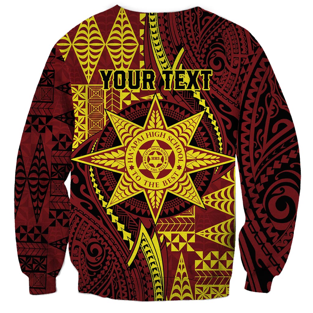 Personalised Tonga Haapai High School Sweatshirt Special Kupesi Pattern LT9 - Polynesian Pride