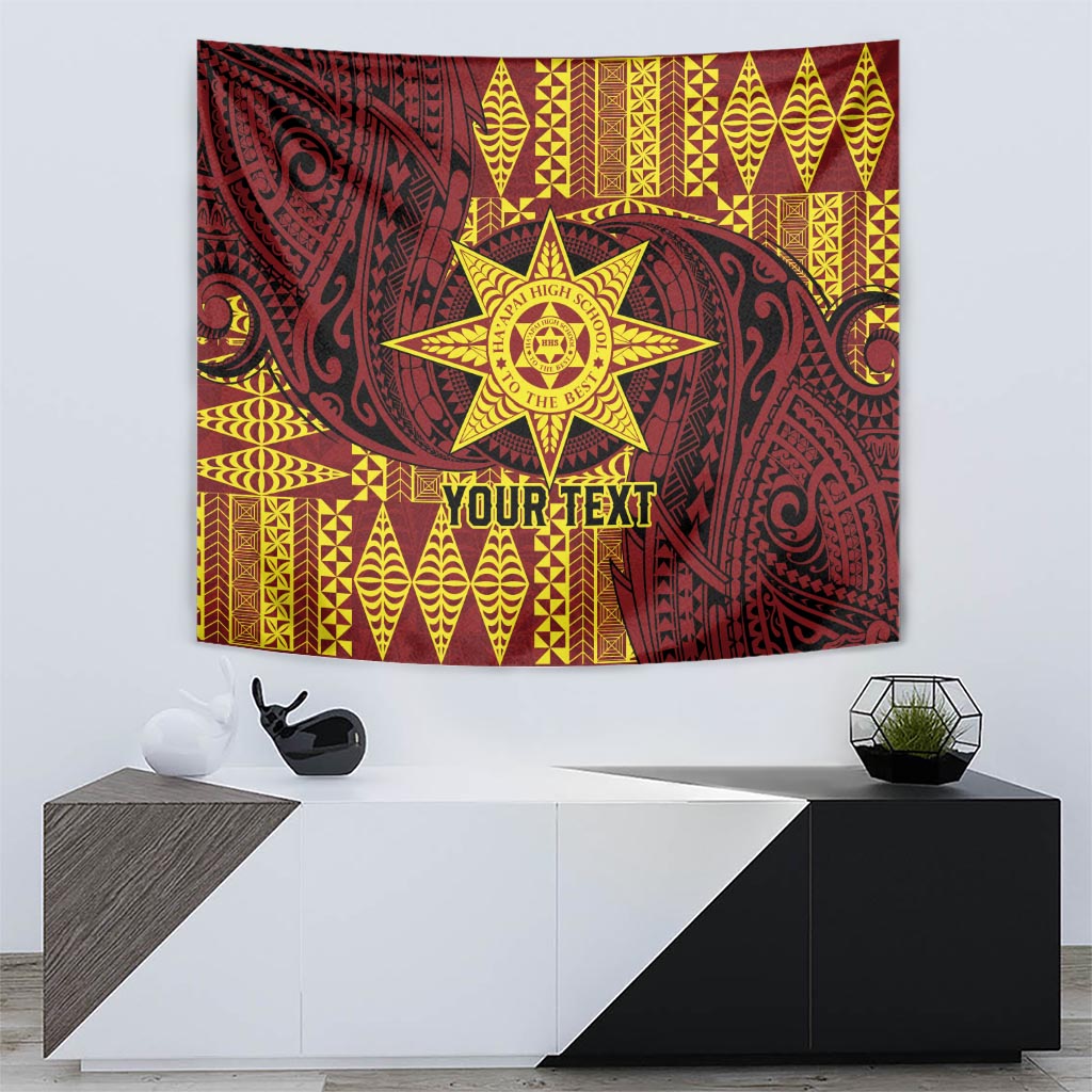 Personalised Tonga Haapai High School Tapestry Special Kupesi Pattern LT9 - Polynesian Pride