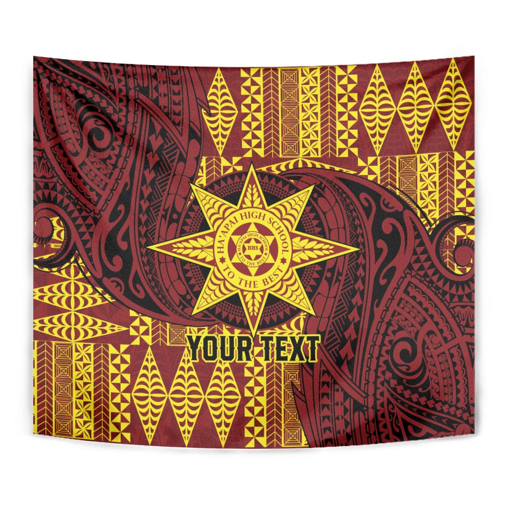 Personalised Tonga Haapai High School Tapestry Special Kupesi Pattern LT9 - Polynesian Pride