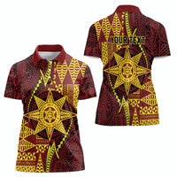 Personalised Tonga Haapai High School Women Polo Shirt Special Kupesi Pattern LT9 - Polynesian Pride