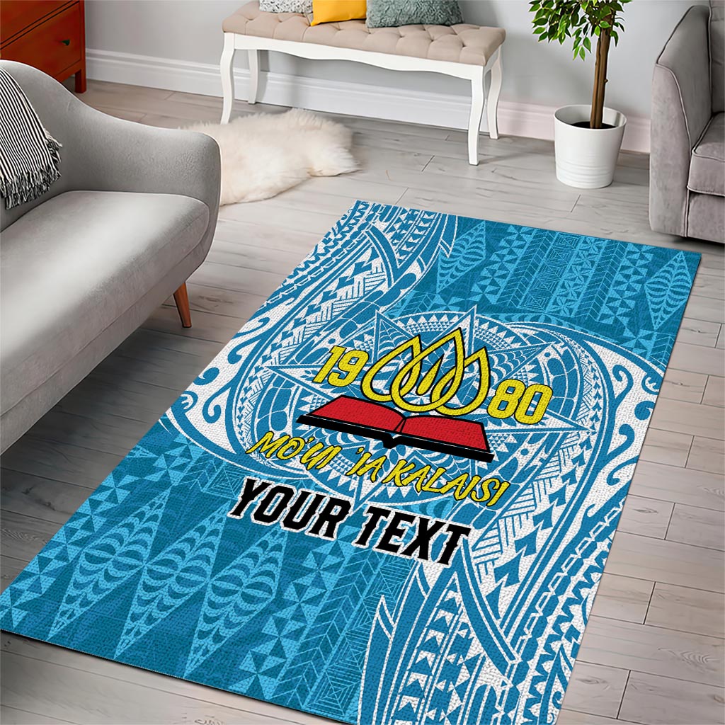 Personalised Tonga Lavengamalie College Area Rug Since 1980 Special Kupesi Pattern LT9 - Polynesian Pride