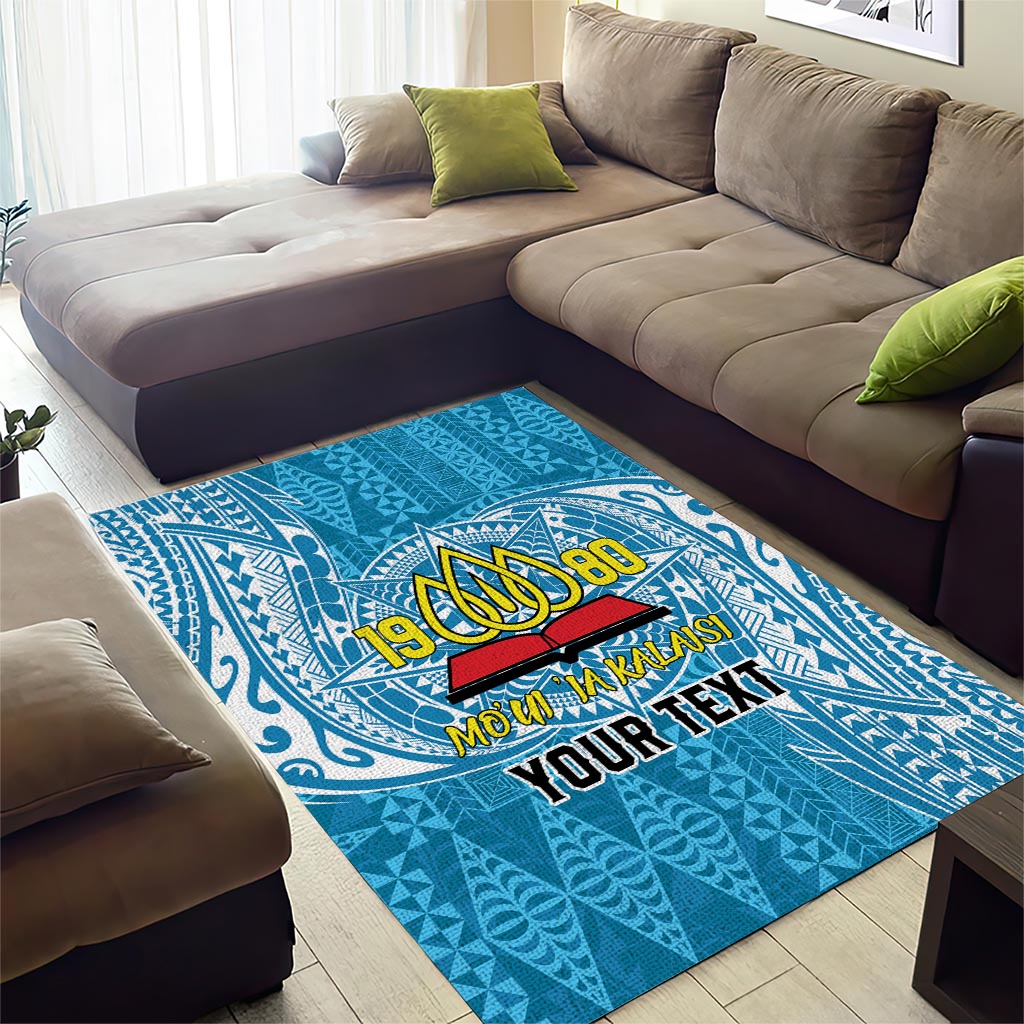 Personalised Tonga Lavengamalie College Area Rug Since 1980 Special Kupesi Pattern LT9 - Polynesian Pride