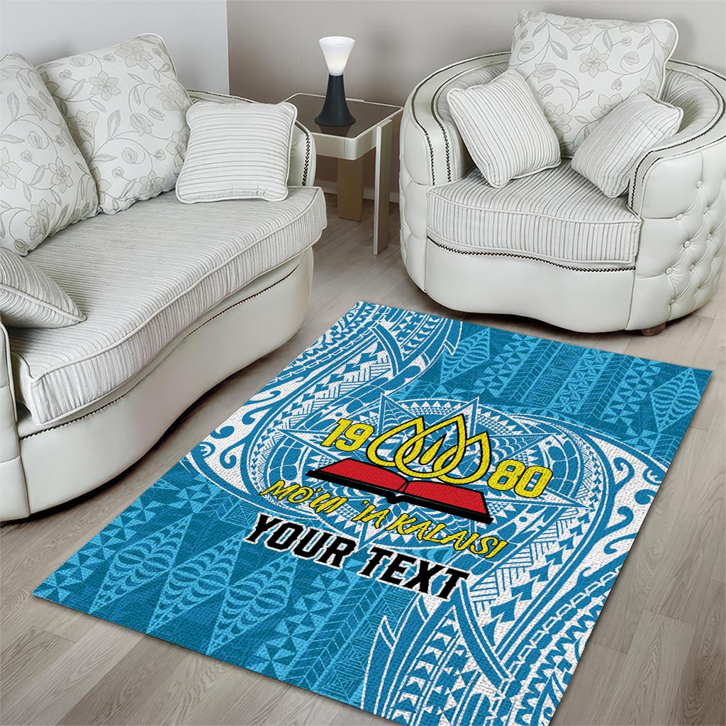 Personalised Tonga Lavengamalie College Area Rug Since 1980 Special Kupesi Pattern LT9 - Polynesian Pride