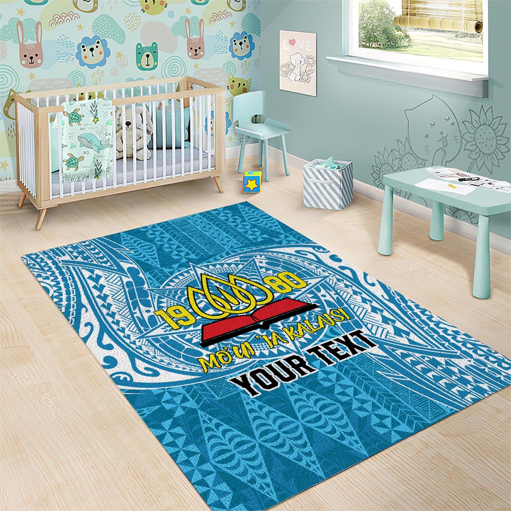 Personalised Tonga Lavengamalie College Area Rug Since 1980 Special Kupesi Pattern LT9 - Polynesian Pride