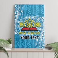 Personalised Tonga Lavengamalie College Canvas Wall Art Since 1980 Special Kupesi Pattern LT9 - Polynesian Pride