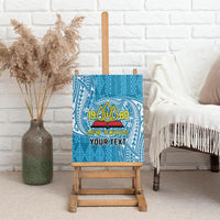 Personalised Tonga Lavengamalie College Canvas Wall Art Since 1980 Special Kupesi Pattern LT9 - Polynesian Pride