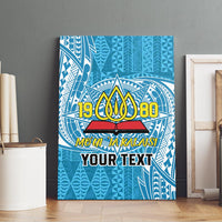 Personalised Tonga Lavengamalie College Canvas Wall Art Since 1980 Special Kupesi Pattern LT9 - Polynesian Pride