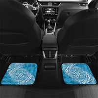 Personalised Tonga Lavengamalie College Car Mats Since 1980 Special Kupesi Pattern LT9 Set 2pcs - Back Blue - Polynesian Pride
