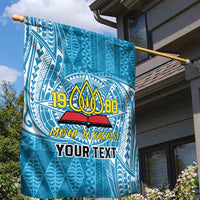 Personalised Tonga Lavengamalie College Garden Flag Since 1980 Special Kupesi Pattern LT9 - Polynesian Pride