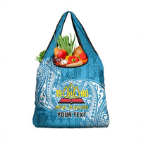 Personalised Tonga Lavengamalie College Grocery Bag Since 1980 Special Kupesi Pattern LT9 1-pack One Size Blue - Polynesian Pride