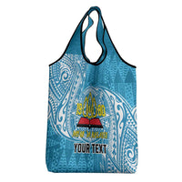 Personalised Tonga Lavengamalie College Grocery Bag Since 1980 Special Kupesi Pattern LT9 - Polynesian Pride