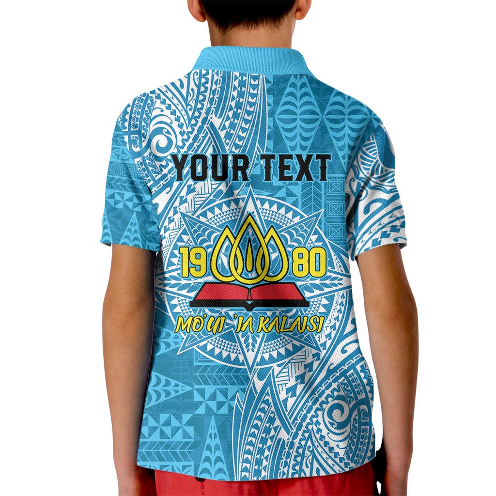 Personalised Tonga Lavengamalie College Kid Polo Shirt Since 1980 Special Kupesi Pattern LT9 - Polynesian Pride