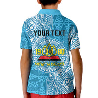 Personalised Tonga Lavengamalie College Kid Polo Shirt Since 1980 Special Kupesi Pattern LT9 - Polynesian Pride