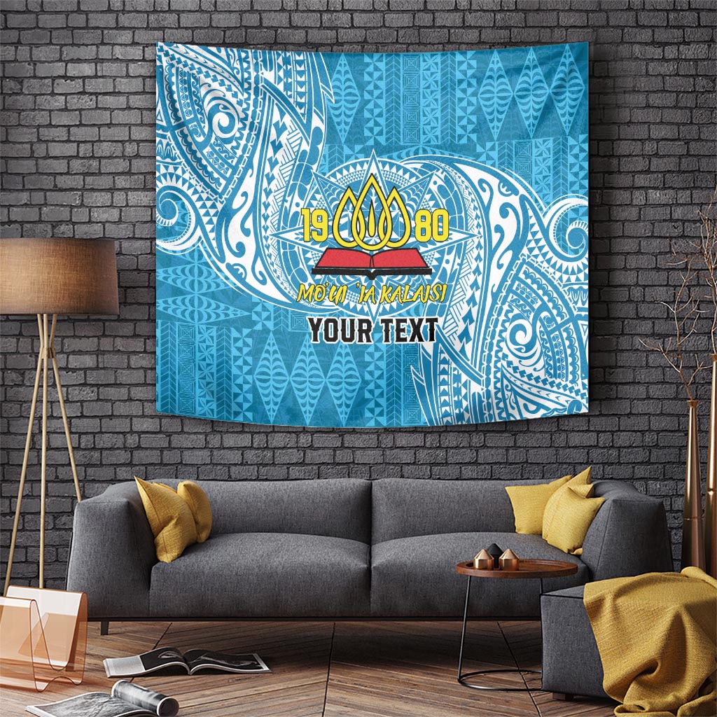 Personalised Tonga Lavengamalie College Tapestry Since 1980 Special Kupesi Pattern LT9 - Polynesian Pride