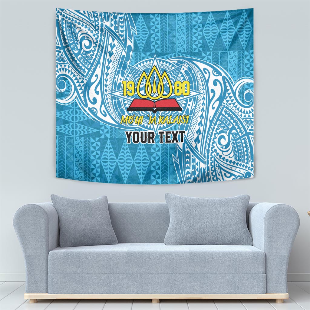 Personalised Tonga Lavengamalie College Tapestry Since 1980 Special Kupesi Pattern LT9 - Polynesian Pride