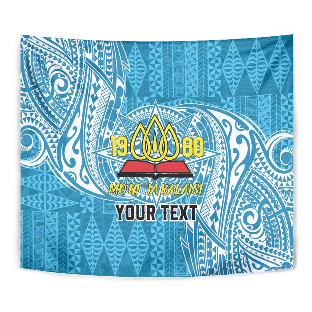 Personalised Tonga Lavengamalie College Tapestry Since 1980 Special Kupesi Pattern LT9 - Polynesian Pride