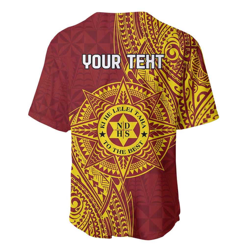Personalised Tonga Niuatoputapu High School Baseball Jersey Special Kupesi Pattern LT9 - Polynesian Pride