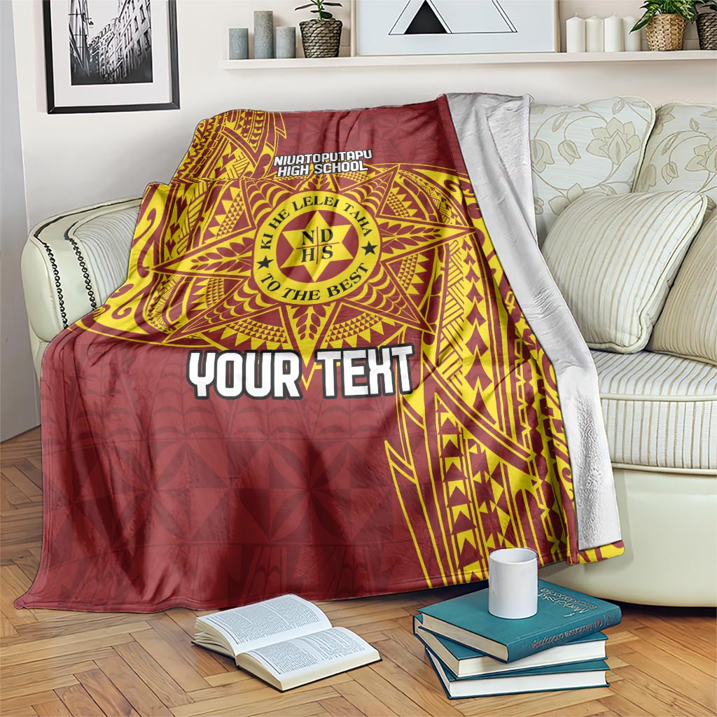 Personalised Tonga Niuatoputapu High School Blanket Special Kupesi Pattern