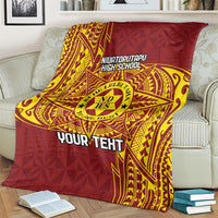 Personalised Tonga Niuatoputapu High School Blanket Special Kupesi Pattern LT9 - Polynesian Pride