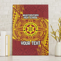 Personalised Tonga Niuatoputapu High School Canvas Wall Art Special Kupesi Pattern LT9 Without Frame Gold - Polynesian Pride