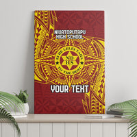 Personalised Tonga Niuatoputapu High School Canvas Wall Art Special Kupesi Pattern LT9 - Polynesian Pride