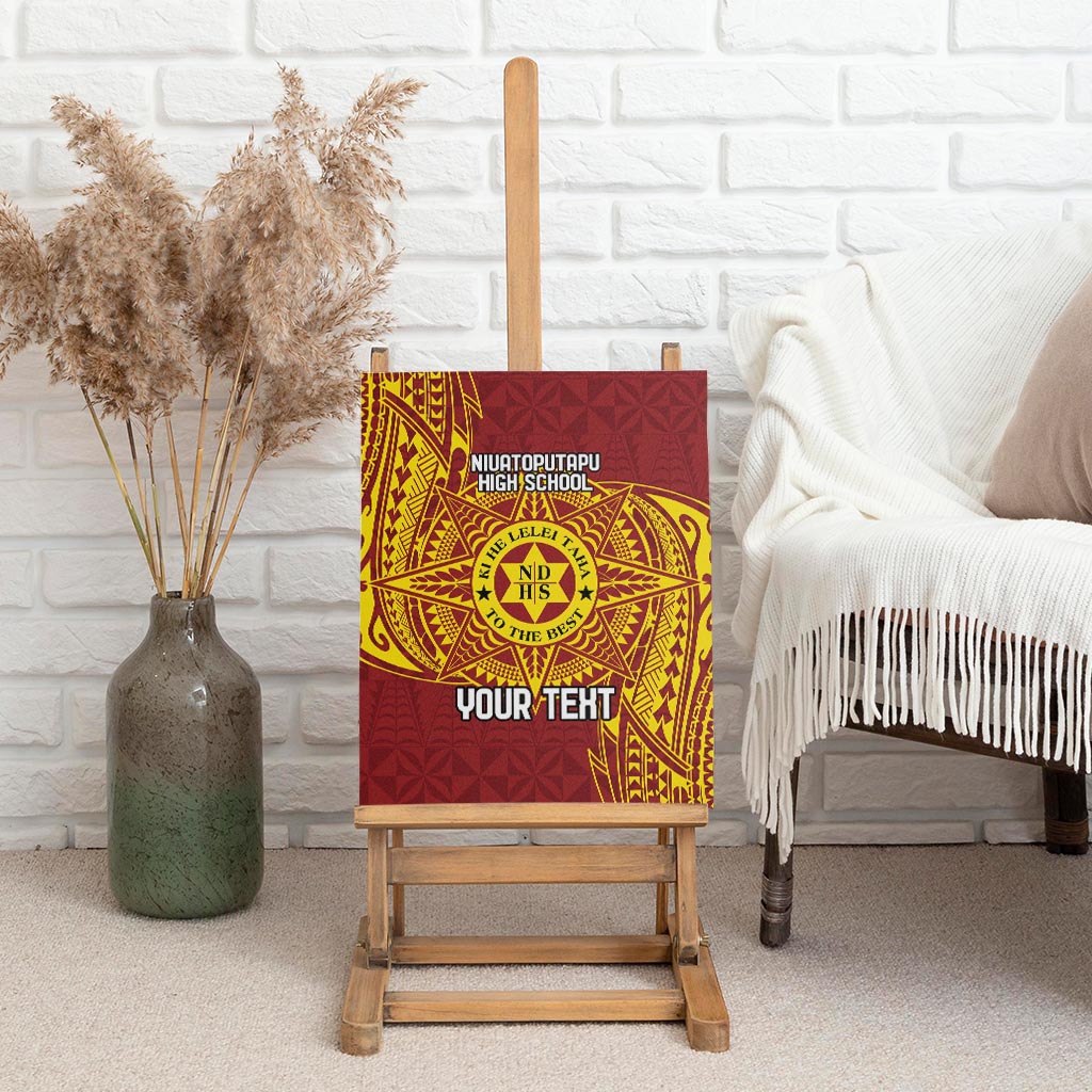 Personalised Tonga Niuatoputapu High School Canvas Wall Art Special Kupesi Pattern LT9 - Polynesian Pride