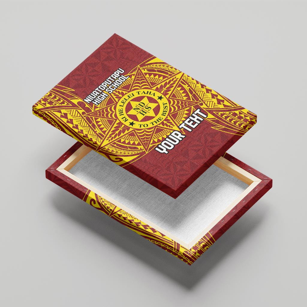Personalised Tonga Niuatoputapu High School Canvas Wall Art Special Kupesi Pattern LT9 - Polynesian Pride