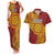 Personalised Tonga Niuatoputapu High School Couples Matching Tank Maxi Dress and Hawaiian Shirt Special Kupesi Pattern