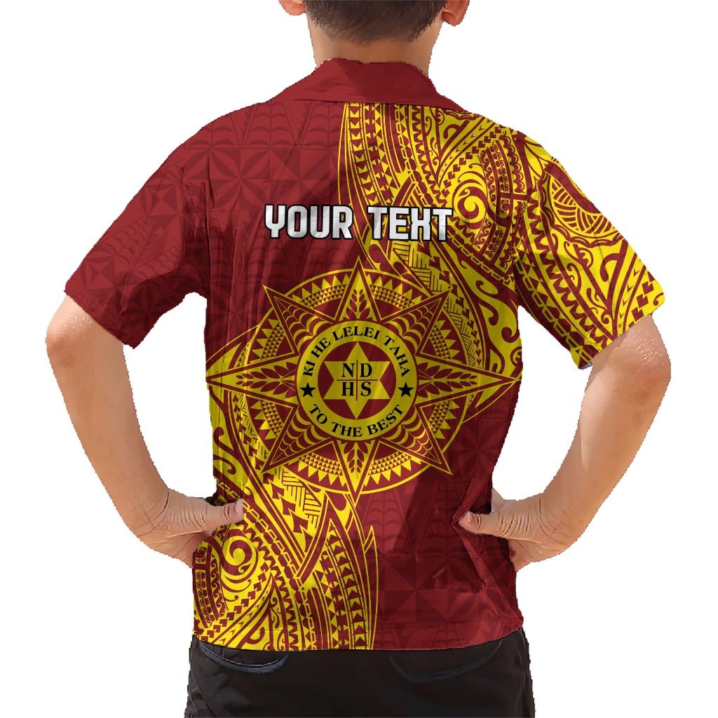 Personalised Tonga Niuatoputapu High School Kid Hawaiian Shirt Special Kupesi Pattern LT9 - Polynesian Pride