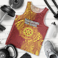 Personalised Tonga Niuatoputapu High School Men Tank Top Special Kupesi Pattern LT9 - Polynesian Pride
