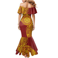 Personalised Tonga Niuatoputapu High School Mermaid Dress Special Kupesi Pattern LT9 - Polynesian Pride