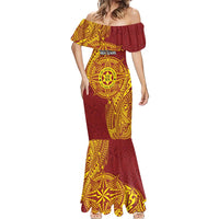 Personalised Tonga Niuatoputapu High School Mermaid Dress Special Kupesi Pattern LT9 - Polynesian Pride