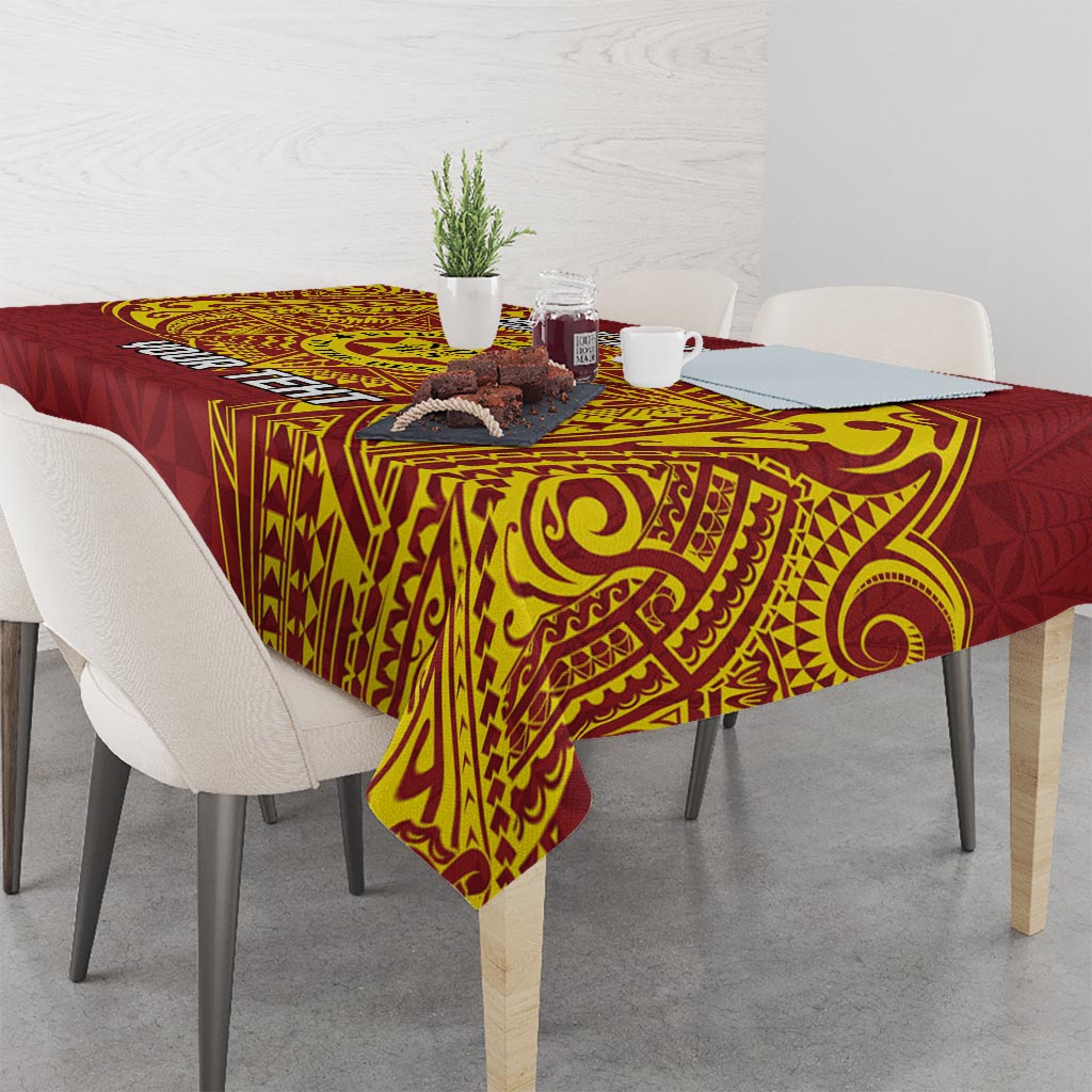 Personalised Tonga Niuatoputapu High School Tablecloth Special Kupesi Pattern LT9 - Polynesian Pride