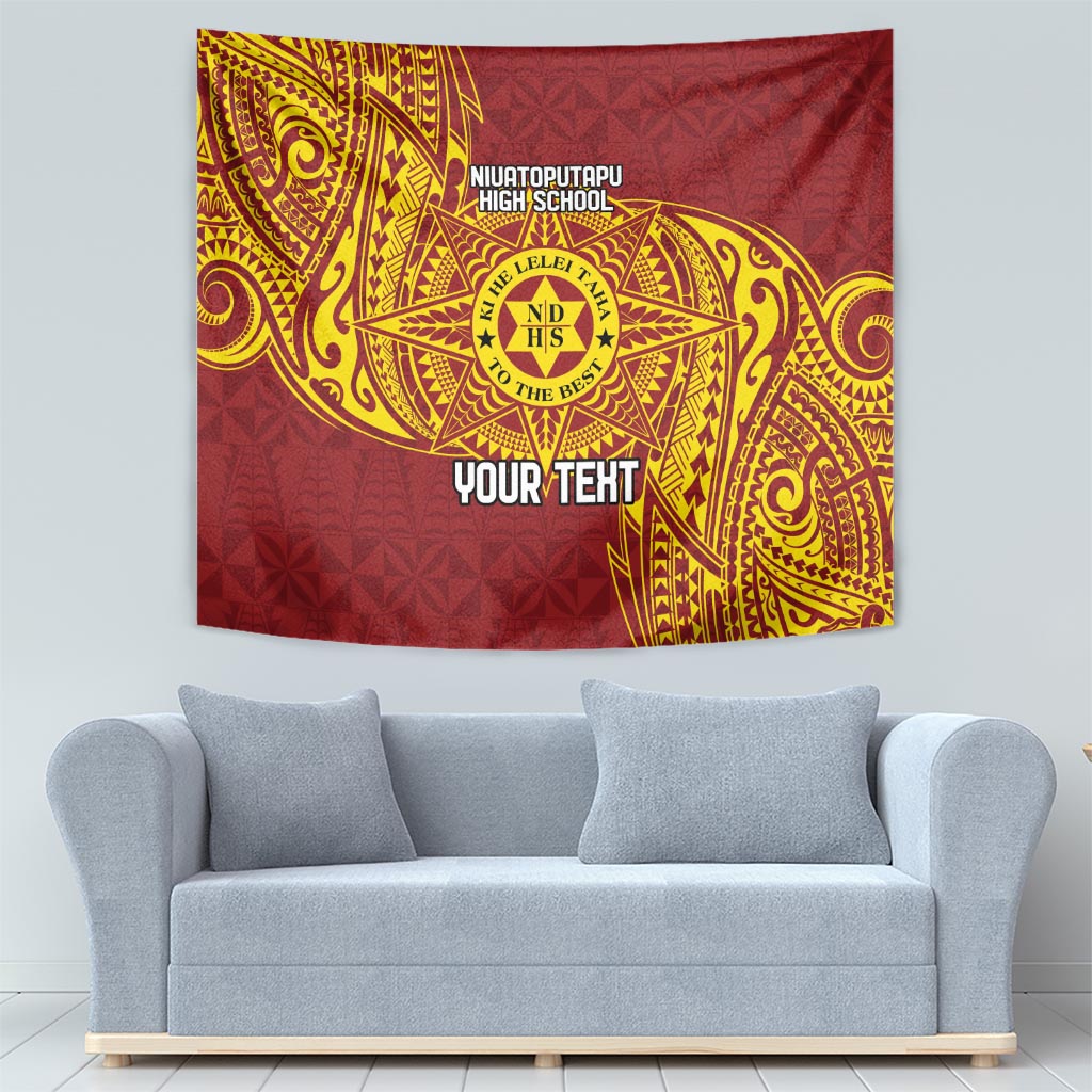 Personalised Tonga Niuatoputapu High School Tapestry Special Kupesi Pattern LT9 - Polynesian Pride