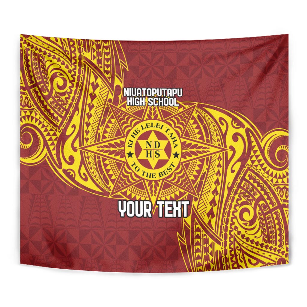 Personalised Tonga Niuatoputapu High School Tapestry Special Kupesi Pattern LT9 - Polynesian Pride