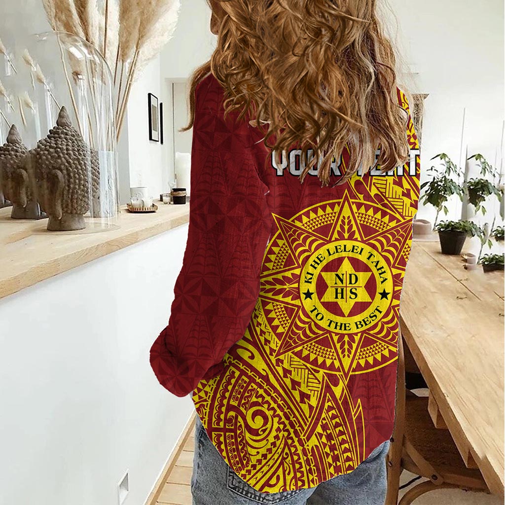 Personalised Tonga Niuatoputapu High School Women Casual Shirt Special Kupesi Pattern LT9 - Polynesian Pride