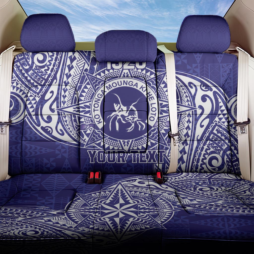 Personalised Tonga Queen Salote College Back Car Seat Cover Kolisi Fefine 1926 Special Kupesi Pattern LT9 One Size Blue - Polynesian Pride