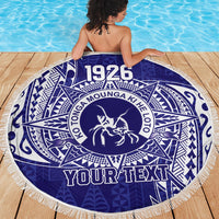 Personalised Tonga Queen Salote College Beach Blanket Kolisi Fefine 1926 Special Kupesi Pattern LT9 - Polynesian Pride