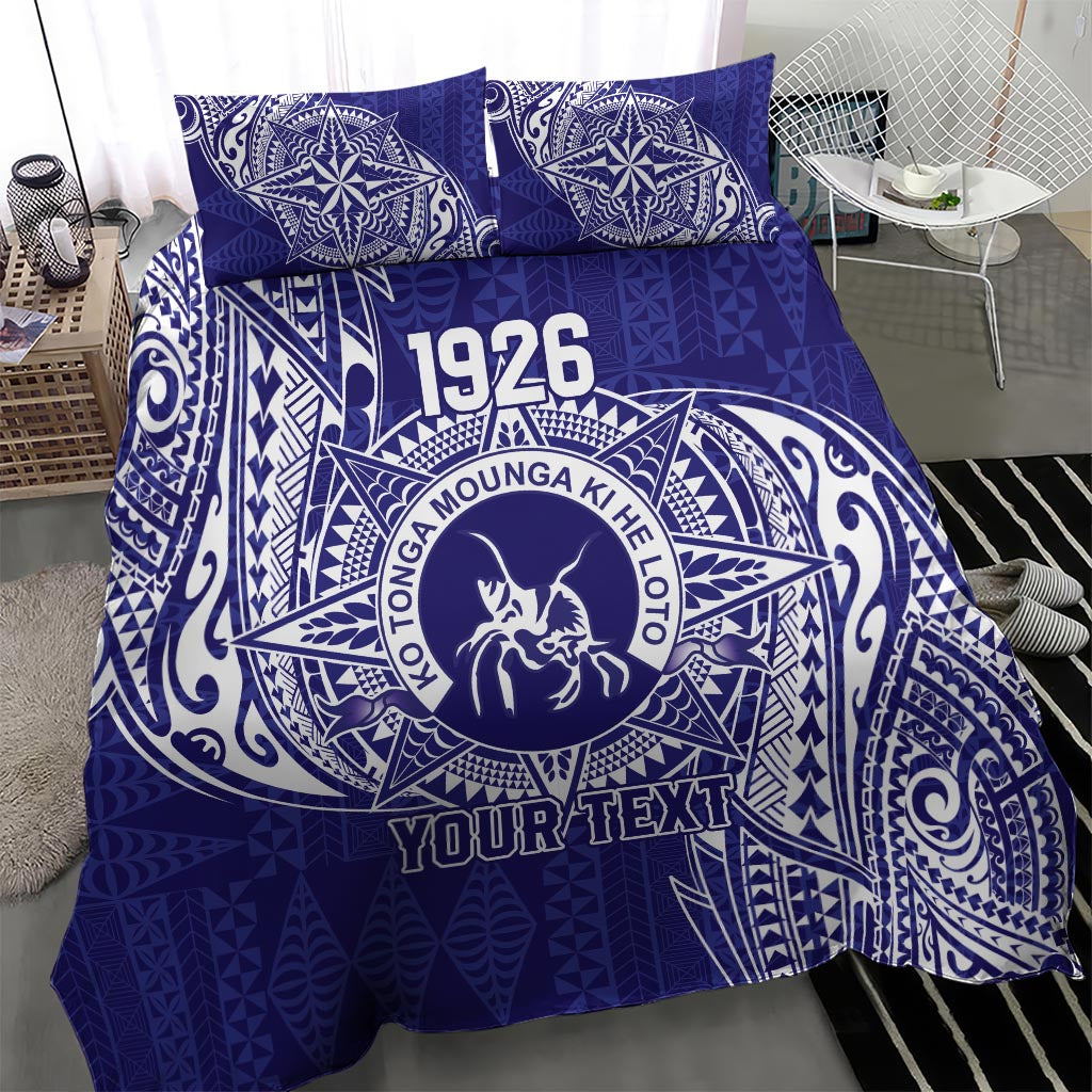 Personalised Tonga Queen Salote College Bedding Set Kolisi Fefine 1926 Special Kupesi Pattern LT9 - Polynesian Pride