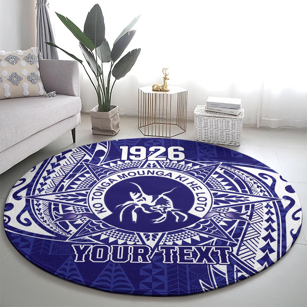 Personalised Tonga Queen Salote College Round Carpet Kolisi Fefine 1926 Special Kupesi Pattern LT9 - Polynesian Pride
