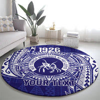 Personalised Tonga Queen Salote College Round Carpet Kolisi Fefine 1926 Special Kupesi Pattern LT9 - Polynesian Pride