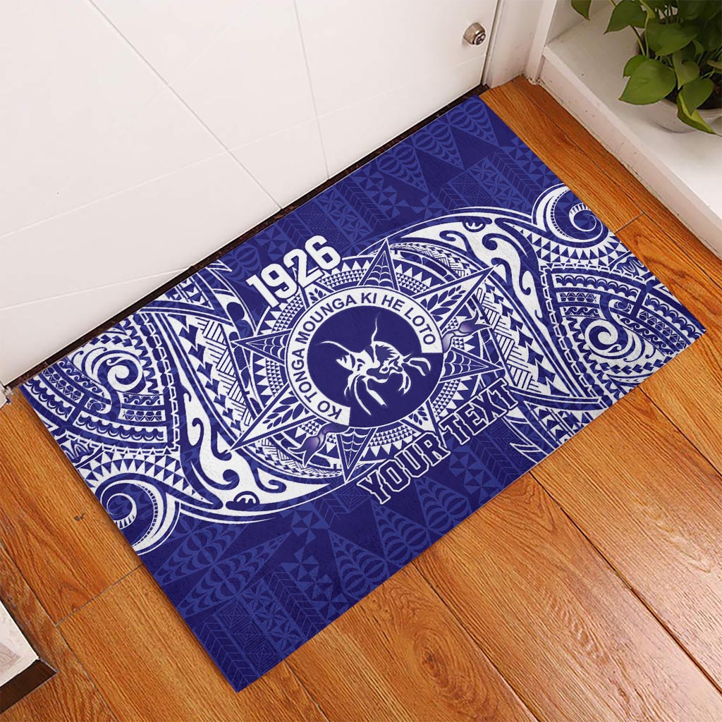 Personalised Tonga Queen Salote College Rubber Doormat Kolisi Fefine 1926 Special Kupesi Pattern LT9 - Polynesian Pride