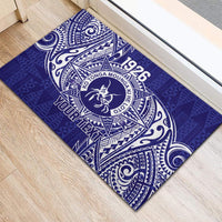 Personalised Tonga Queen Salote College Rubber Doormat Kolisi Fefine 1926 Special Kupesi Pattern LT9 - Polynesian Pride