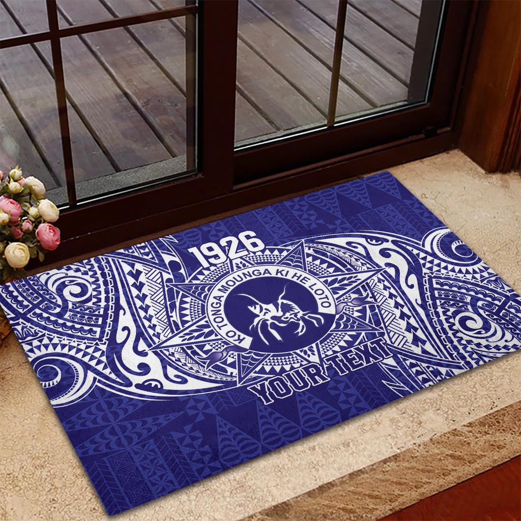Personalised Tonga Queen Salote College Rubber Doormat Kolisi Fefine 1926 Special Kupesi Pattern LT9 - Polynesian Pride