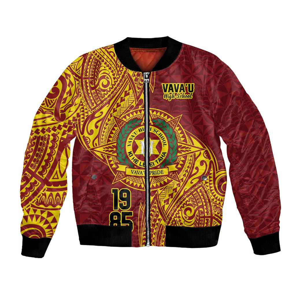 Personalised Tonga Vava'u High School Bomber Jacket Since 1985 Special Kupesi Pattern