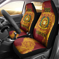 Personalised Tonga Vava'u High School Car Seat Cover Since 1985 Special Kupesi Pattern LT9 - Polynesian Pride