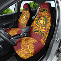 Personalised Tonga Vava'u High School Car Seat Cover Since 1985 Special Kupesi Pattern LT9 - Polynesian Pride