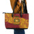 Personalised Tonga Vava'u High School Leather Tote Bag Since 1985 Special Kupesi Pattern